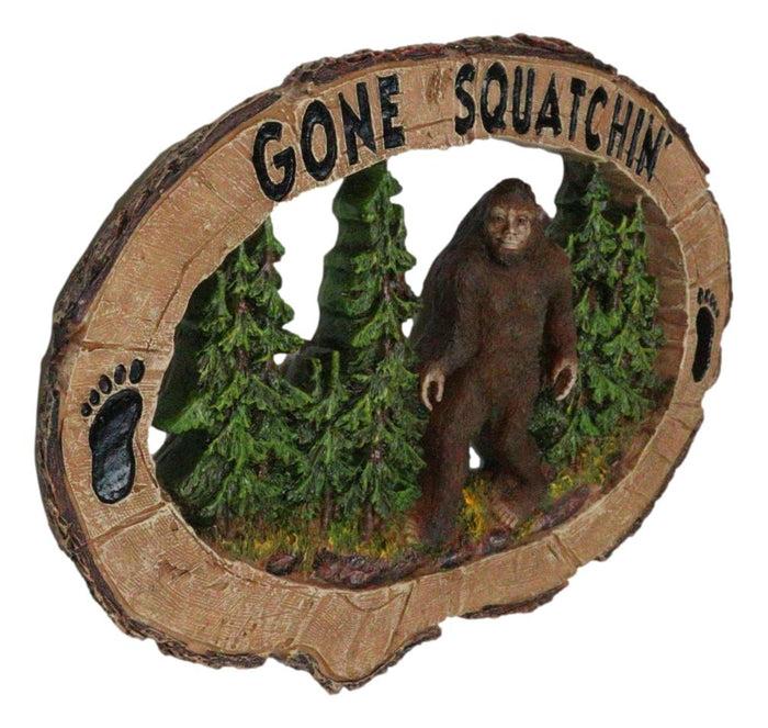 Ebros Gift Rustic Forest Sasquatch Big Foot By Pine Trees Gone Squatchin' Wall Decor Plaque