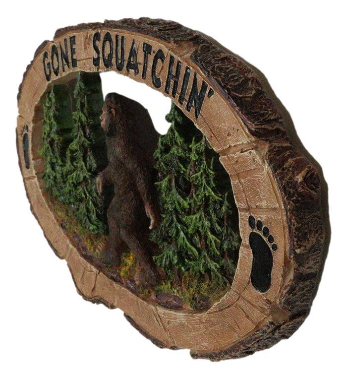 Ebros Gift Rustic Forest Sasquatch Big Foot By Pine Trees Gone Squatchin' Wall Decor Plaque