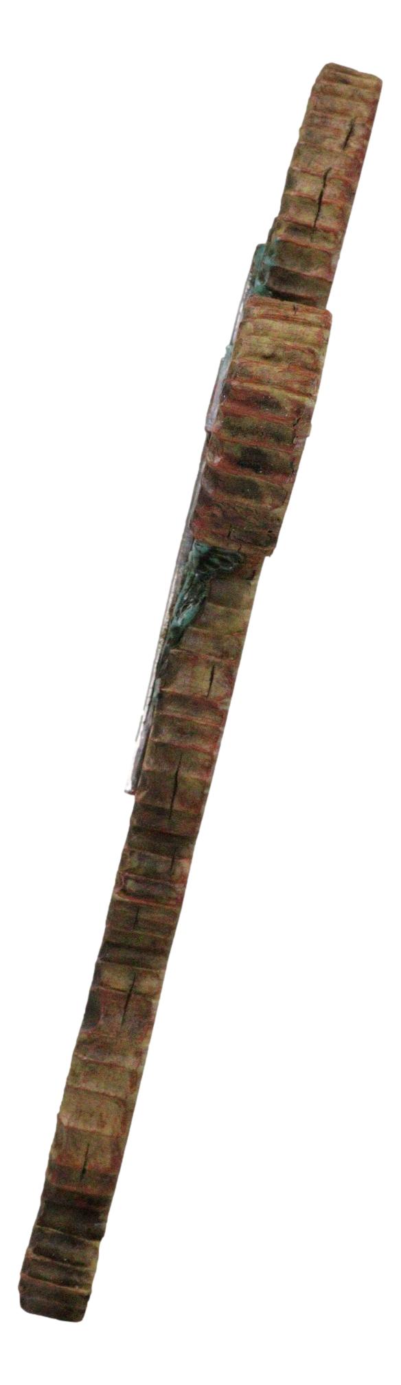 Ebros Gift Rustic Ichthys Fishes And Tooled Flowers Faux Wood Finish Layered Wall Cross