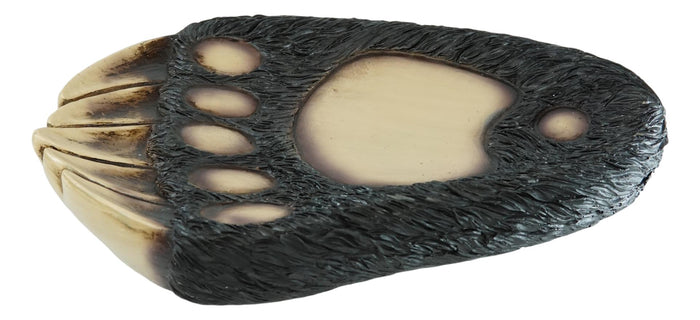 Ebros Gift Rustic Large Black Bear Paw With Claws Fruit Platter Candy Treat Bowl Plate 12"W