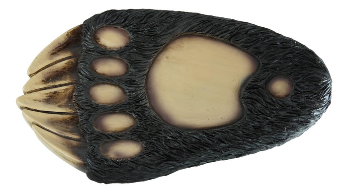 Ebros Gift Rustic Large Black Bear Paw With Claws Fruit Platter Candy Treat Bowl Plate 12"W