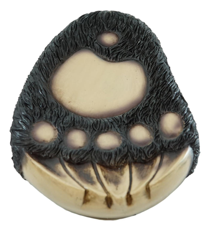 Ebros Gift Rustic Large Black Bear Paw With Claws Fruit Platter Candy Treat Bowl Plate 12"W