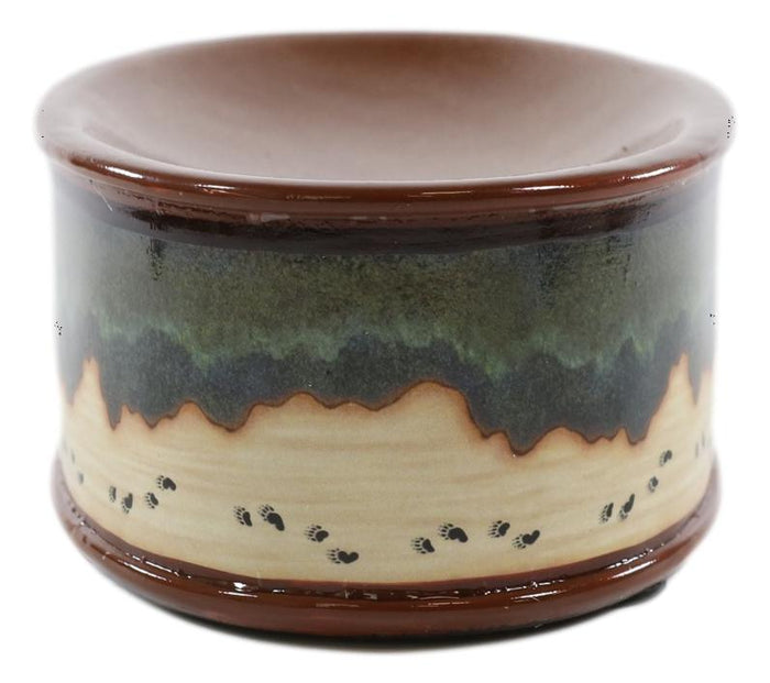 Ebros Gift Rustic Lodge Cabin Black Bear & Cub Country Paw Trail Bar Soap Dish Tray Holder