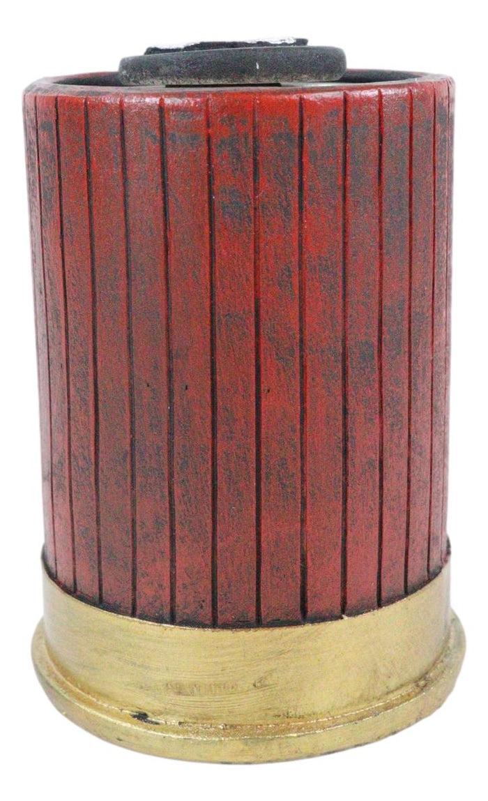 Ebros Gift Rustic Lone Western Star Shotgun Bullet Shell Spring Barrel Toothpick Holder