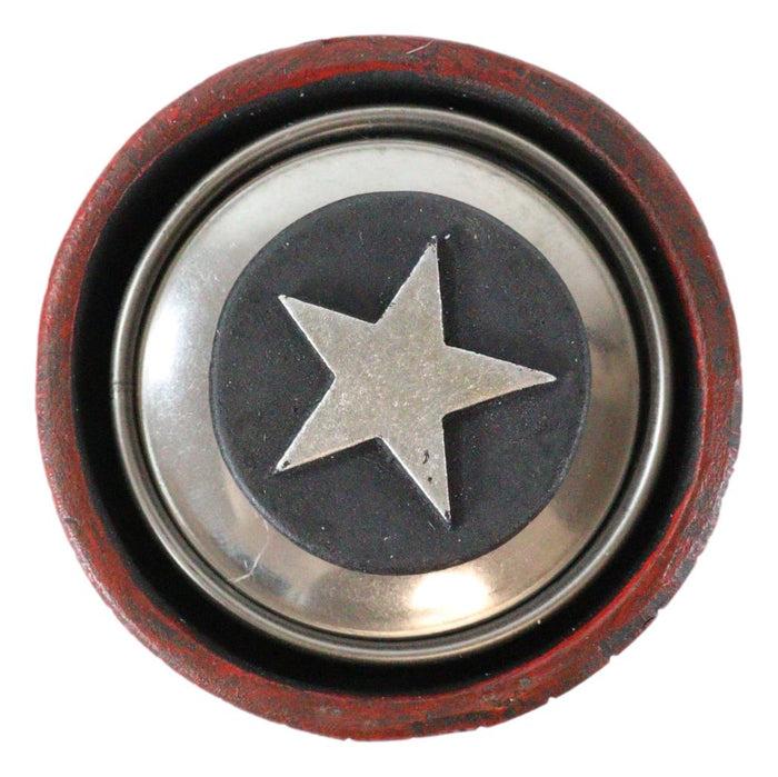 Ebros Gift Rustic Lone Western Star Shotgun Bullet Shell Spring Barrel Toothpick Holder