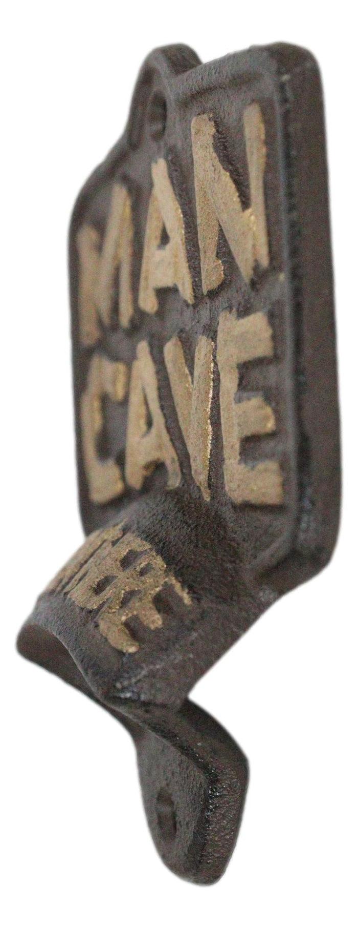 Ebros Gift Rustic Man Cave Open Here Cast Iron Bottle Cap Opener Wall Mounted Decor Novelty