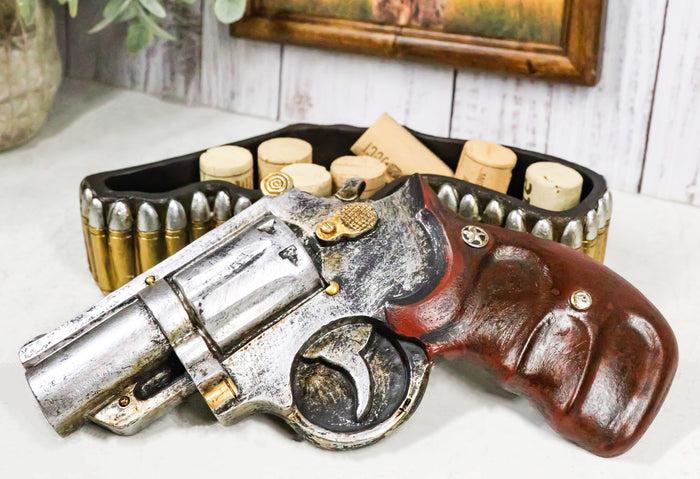ebros gift Rustic Old World Western Country Cowboy Gun Pistol With Bullets Trinket Box