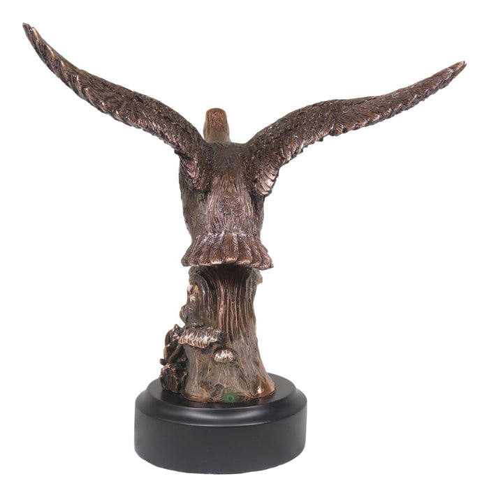 Ebros Gift Rustic Pond Flying Mallard Duck Statue In Bronze Electroplated Resin Finish