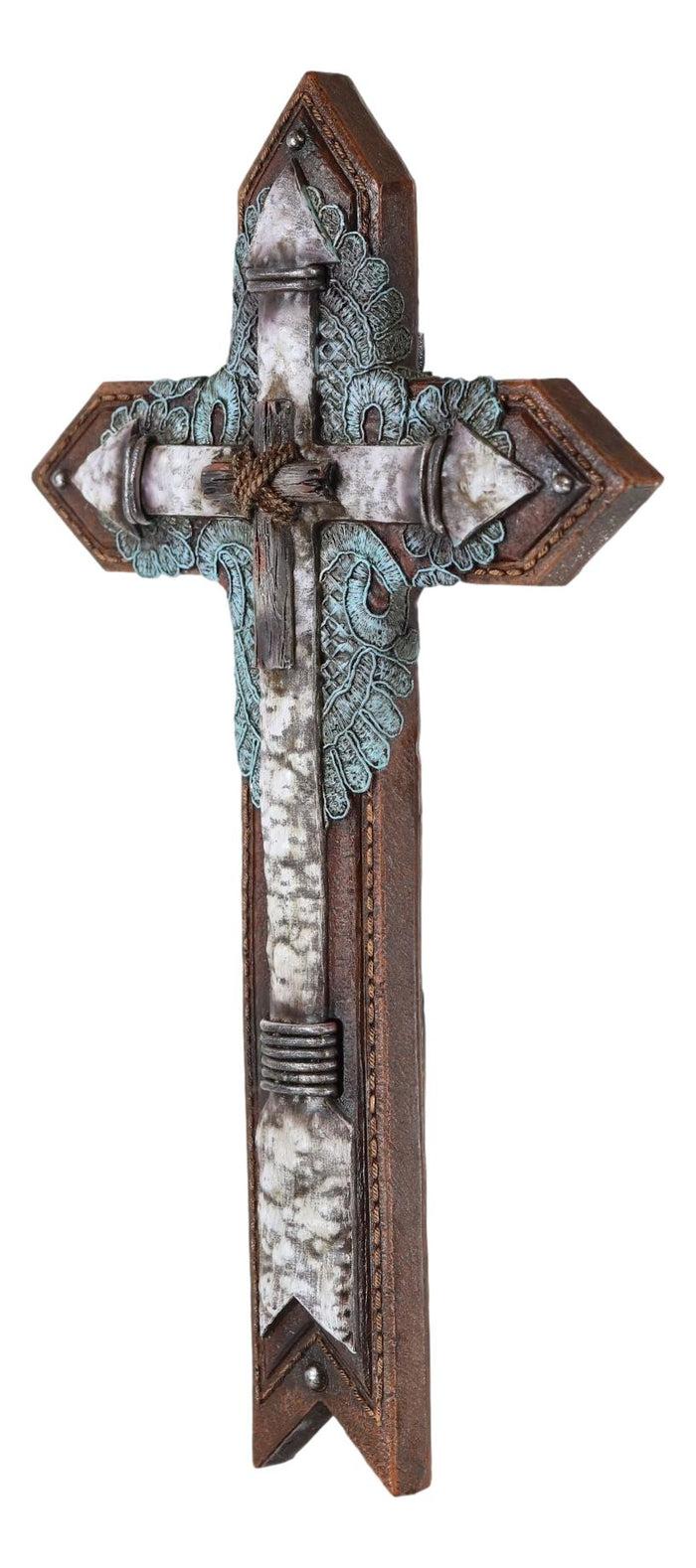 Ebros Gift Rustic Southwestern Boho Chic Art Arrows And Branch With Ropes Wall Cross Decor