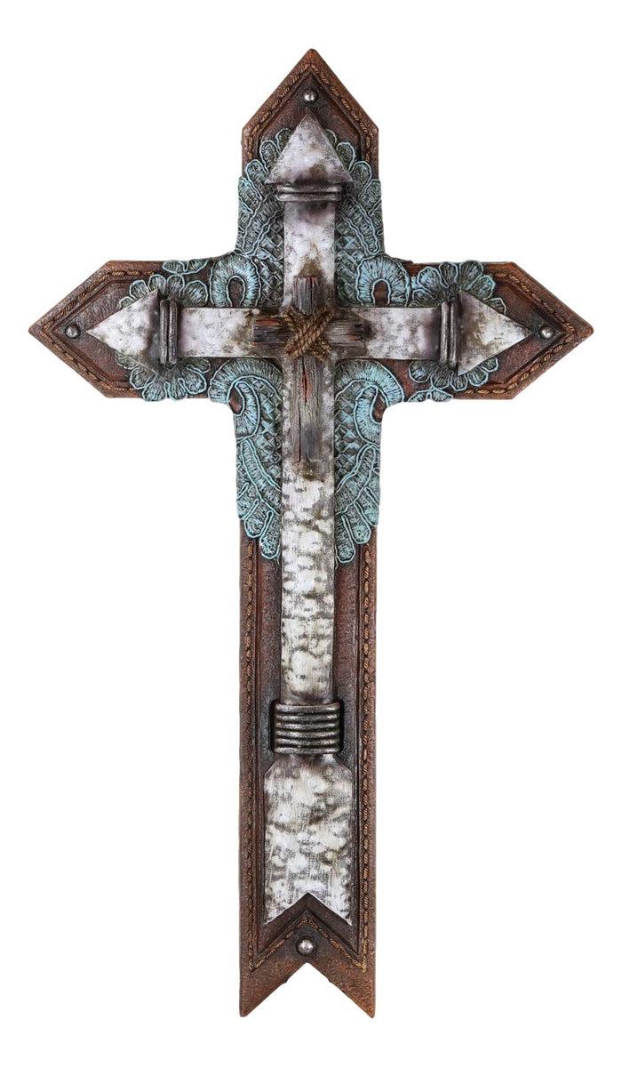 Ebros Gift Rustic Southwestern Boho Chic Art Arrows And Branch With Ropes Wall Cross Decor