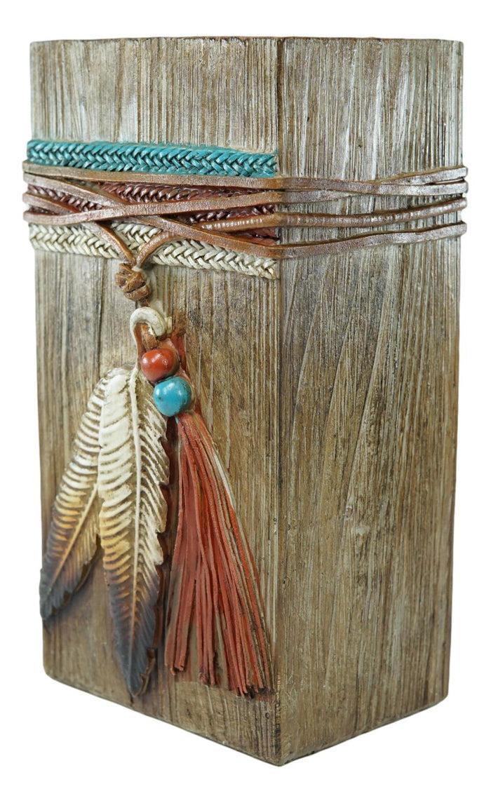 Ebros Gift Rustic Southwestern Indian Dreamcatcher Eagle Feathers And Beads Floral Vase