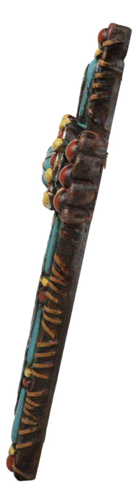 Ebros Gift Rustic Southwestern Tribal Chic Feather With Colorful Floral Motifs Wall Cross
