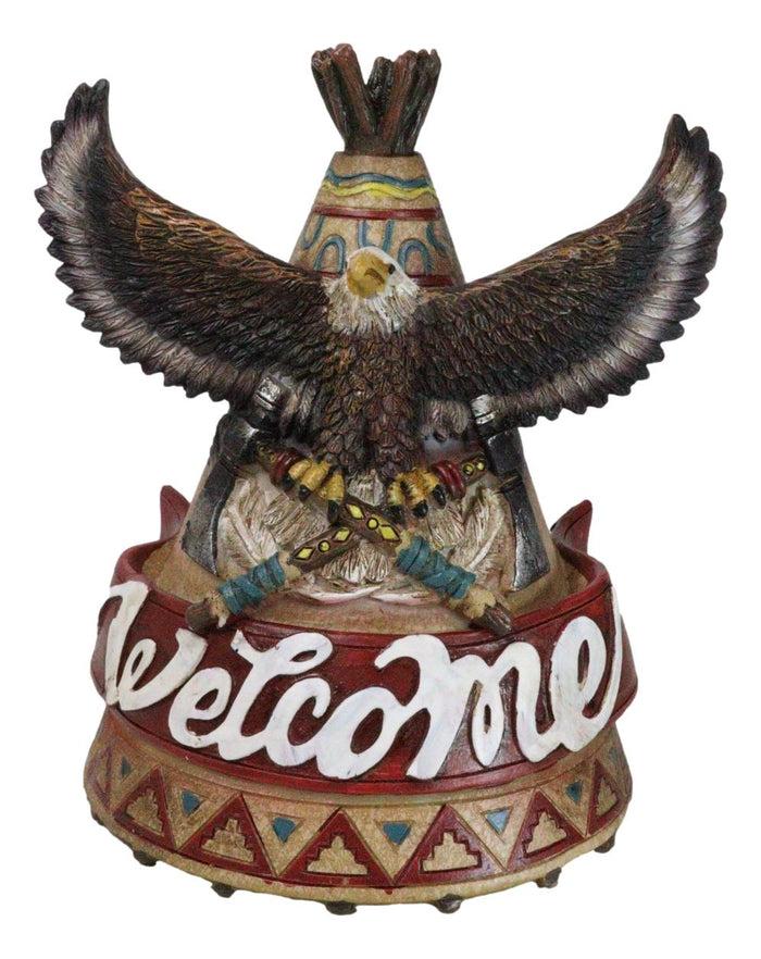 ebros gift Rustic Southwestern Tribal Indian Teepee Hut Eagle Money Piggy Bank Figurine