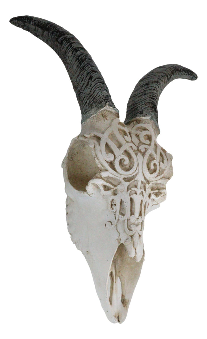 Ebros Gift Rustic Tooled Filigree Bighorn Sheep Young Ram Skull LED Light Wall Decor Plaque