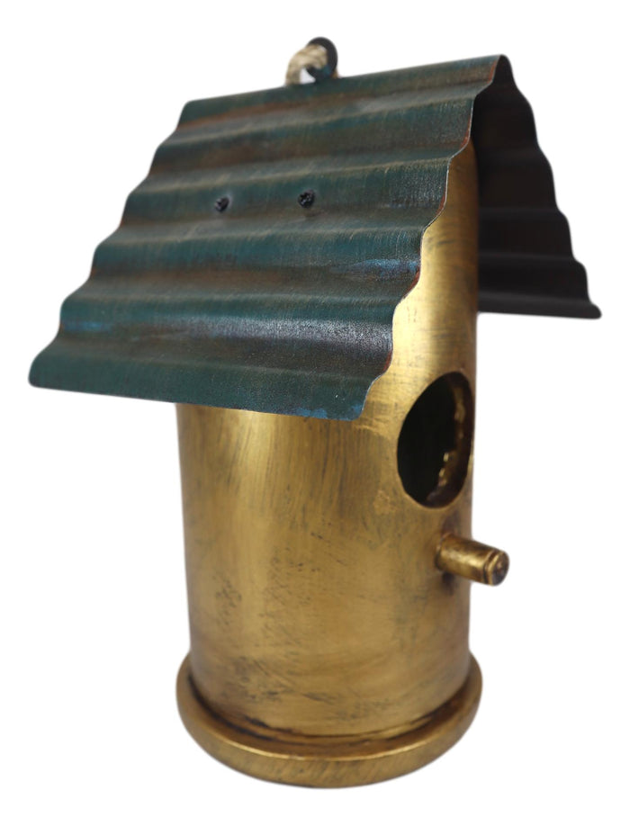 Ebros Gift Rustic Western 12 Gauge Shotgun Ammo Bullet Shell Birdhouse Bird Feeder House