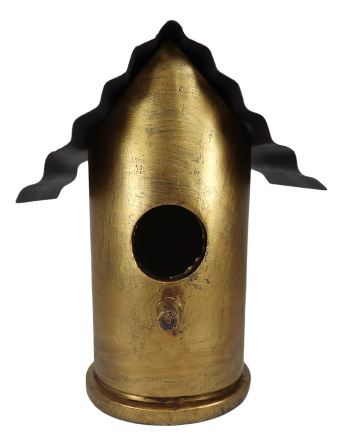 Ebros Gift Rustic Western 12 Gauge Shotgun Ammo Bullet Shell Birdhouse Bird Feeder House