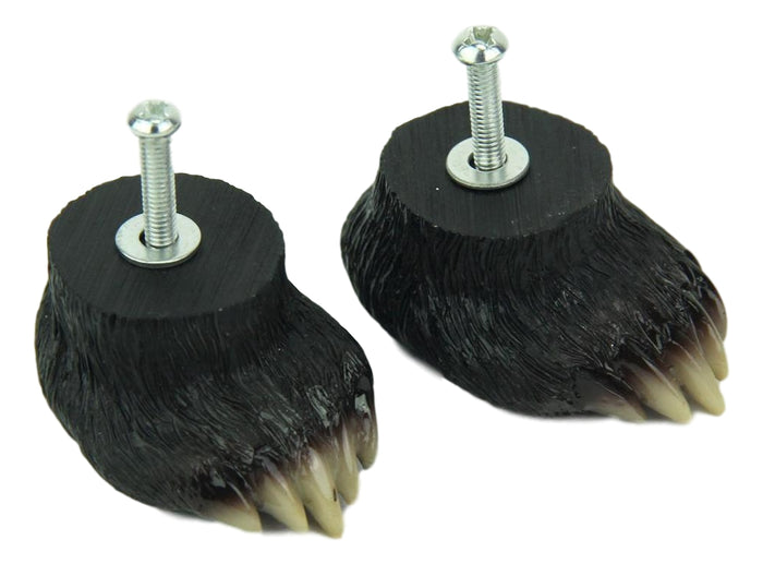 Ebros Gift Rustic Western Black Bear Paw Drawer Cabinet Furniture Knobs Hardware Pack Of 4