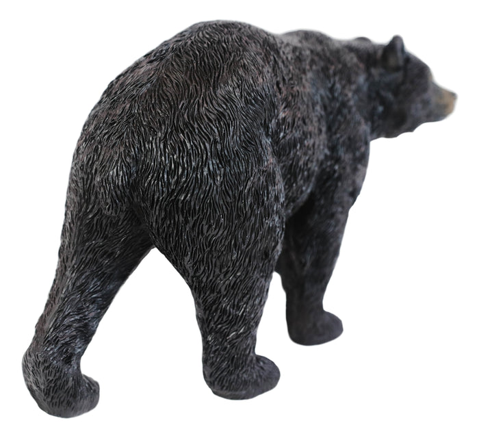 Ebros Gift Rustic Western Cabin Lodge Realistic Black Bear Roaming The Woods Figurine 10"