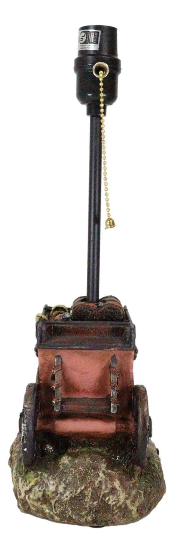 Ebros Gift Rustic Western Classic Charming Fancy Chuckwagon Covered Wagon Table Lamp Decor