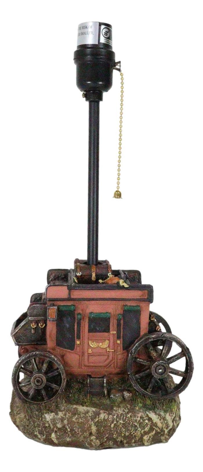 Ebros Gift Rustic Western Classic Charming Fancy Chuckwagon Covered Wagon Table Lamp Decor