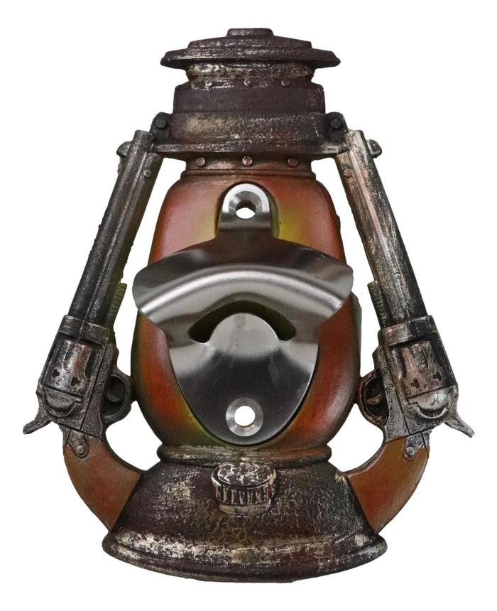Ebros Gift Rustic Western Country 2 Cowboy Pistols Old Fashioned Lamp Wall Bottle Openers