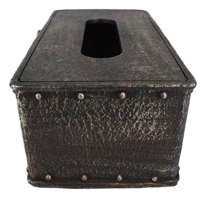 Ebros Gift Rustic Western Cowboy Crossed Pistol Revolver Guns Tissue Box Cover Home Decor