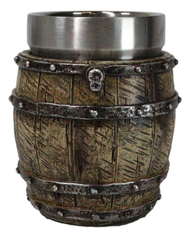 Ebros Gift Rustic Western Cowboy Saloon Whiskey Barrel Coffee Mug With Shotgun Handle