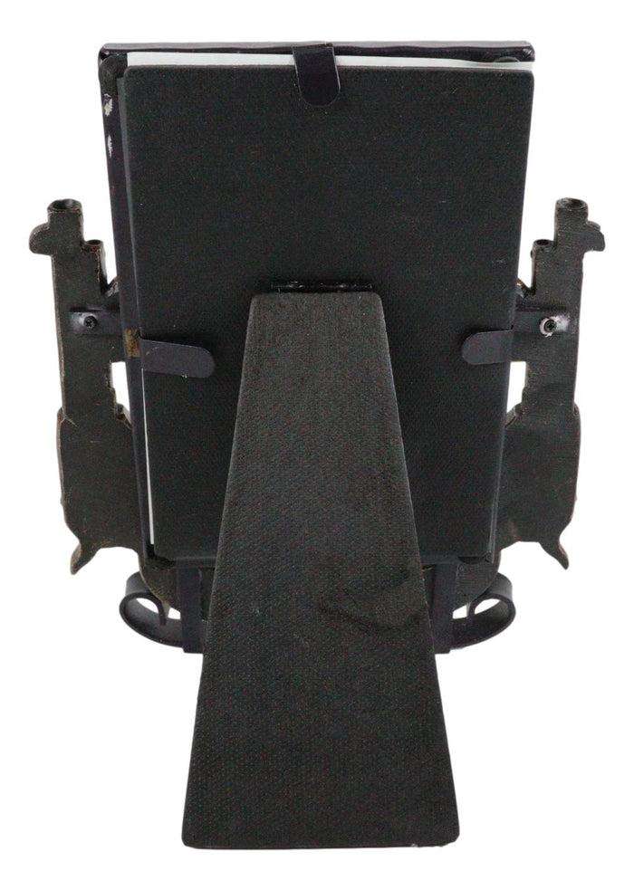 Ebros Gift Rustic Western Double Pistol Revolver Guns 4"X6" Desktop Or Wall Picture Frame