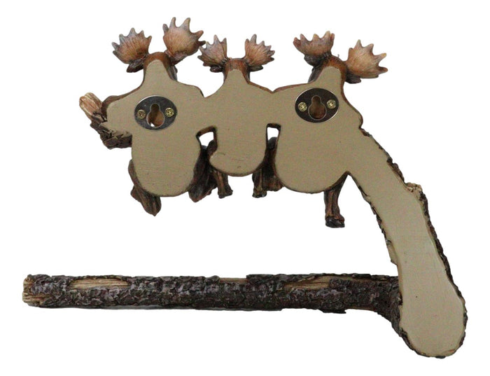 Ebros Gift Rustic Western Elk Moose Hanging On Tree Branch Wall Hand Towel Holder Bar