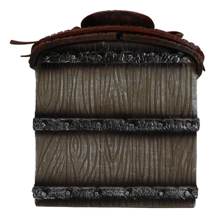 Ebros Gift Rustic Western Faux Leather Cowboy Horse Saddle On Crate Tissue Box Holder Cover