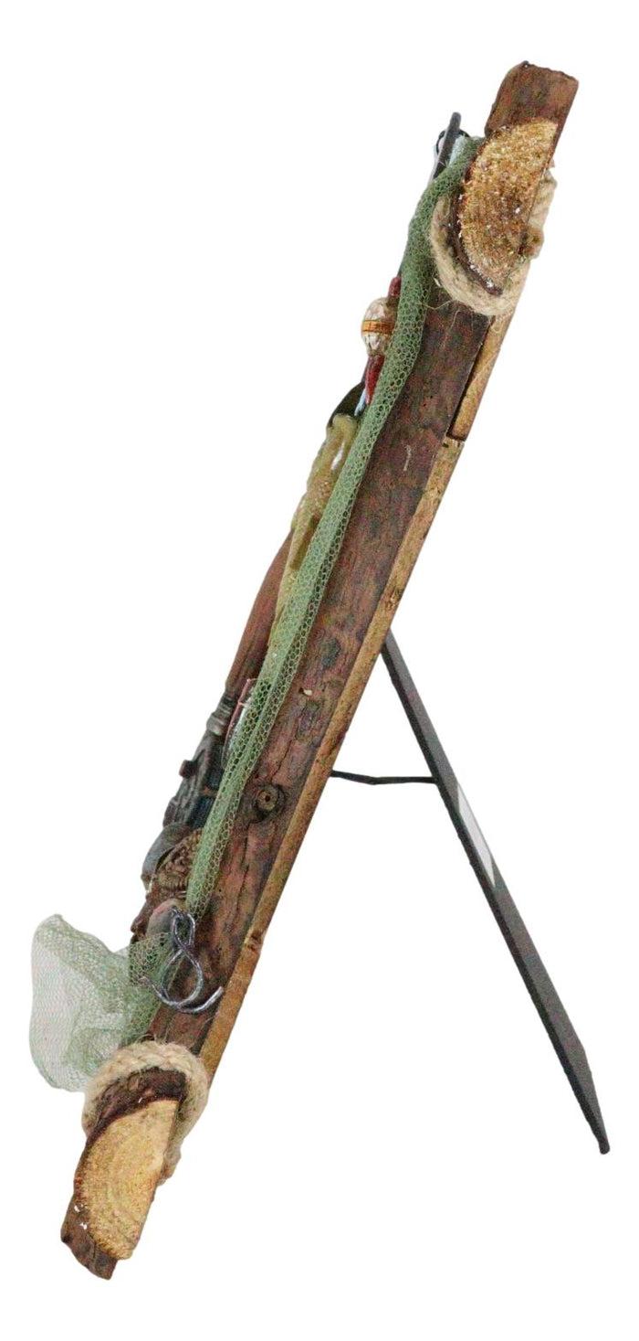 Ebros Gift Rustic Western Fishing Angler Fisherman Rod Bass Fish Net 4X6 Picture Frame