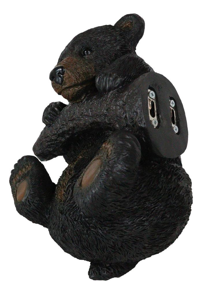Ebros Gift Rustic Western Forest Black Bear Cub Hanging On Branch Wall Or Tree Bark Decor
