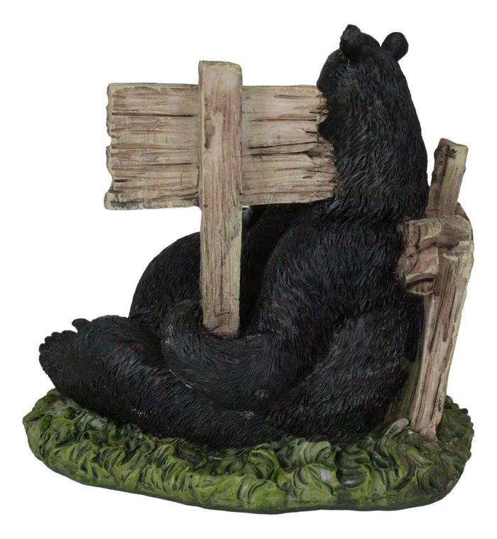 Ebros Gift Rustic Western Forest Drunk Black Bear Smoking Pipe And Drinking Beer Figurine