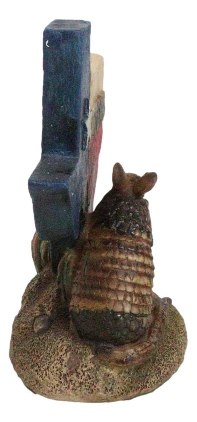 Ebros Gift Rustic Western Greetings Lone Star State Of Texas Map With Armadillo Figurine