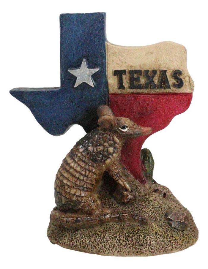 ebros gift Rustic Western Greetings Lone Star State Of Texas Map With Armadillo Figurine