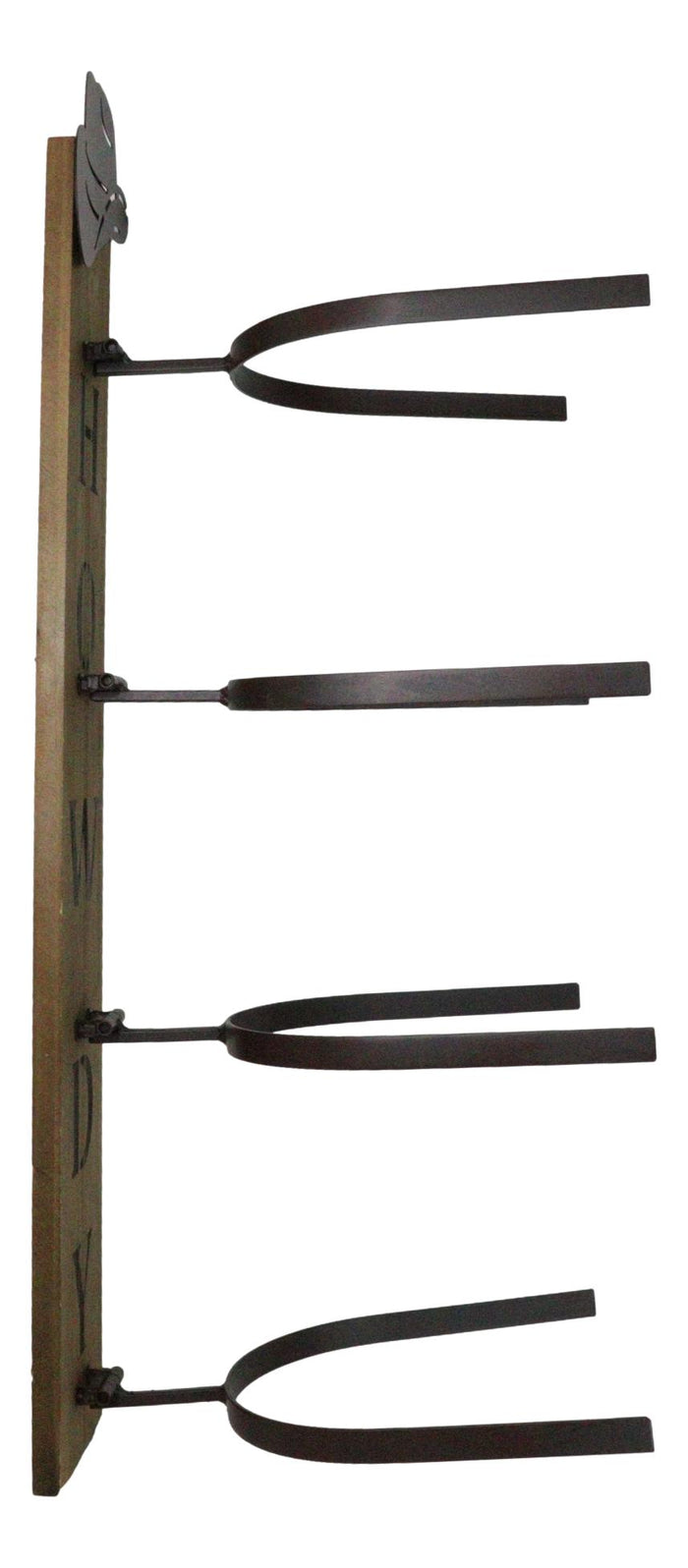 Ebros Gift Rustic Western Howdy 4 Slot Cowboy Cowgirl Hats Wall Rack Hanger Organizer