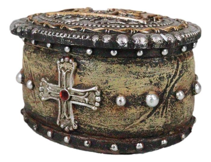 Ebros Gift Rustic Western Kneeling Cowboy With Horse By Cross In Prayer Jewelry Trinket Box