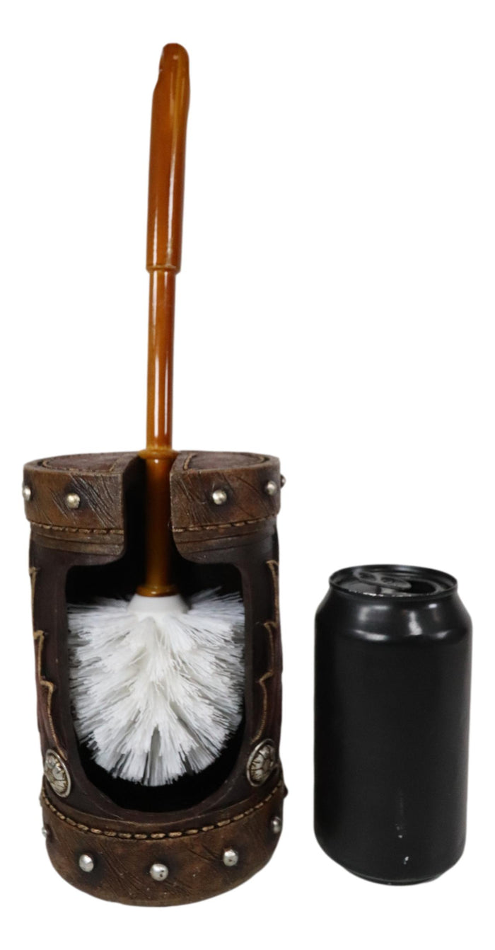 Ebros Gift Rustic Western Lone Star Cowboy Country Bootcut Toilet Brush Scrub And Base Set