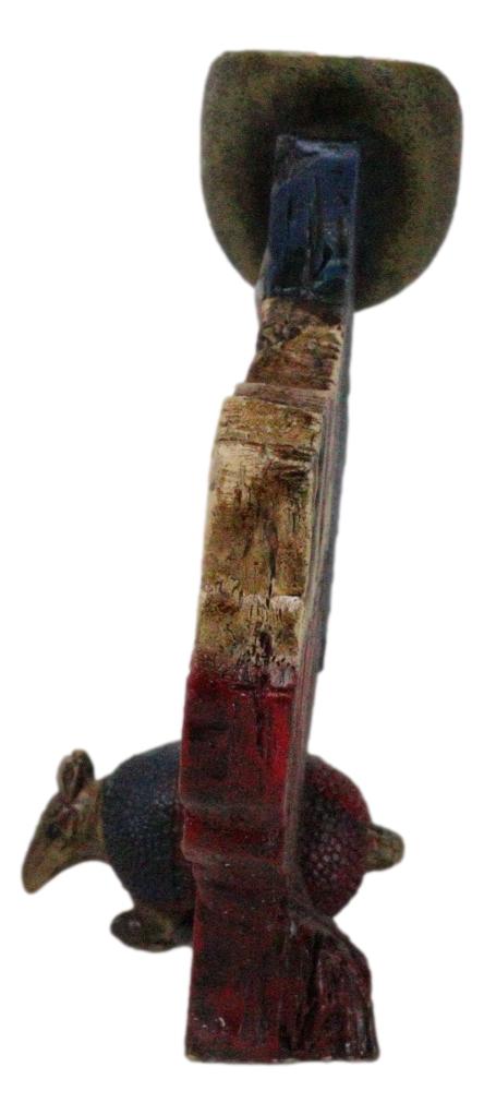 Ebros Gift Rustic Western Lone Star State Texas Map With Armadillos And Cowboy Hat Figurine