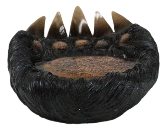 Ebros Gift Rustic Western Long Claws Bear Paw Jewelry Trinket Keys Tray Dish Plate Figurine