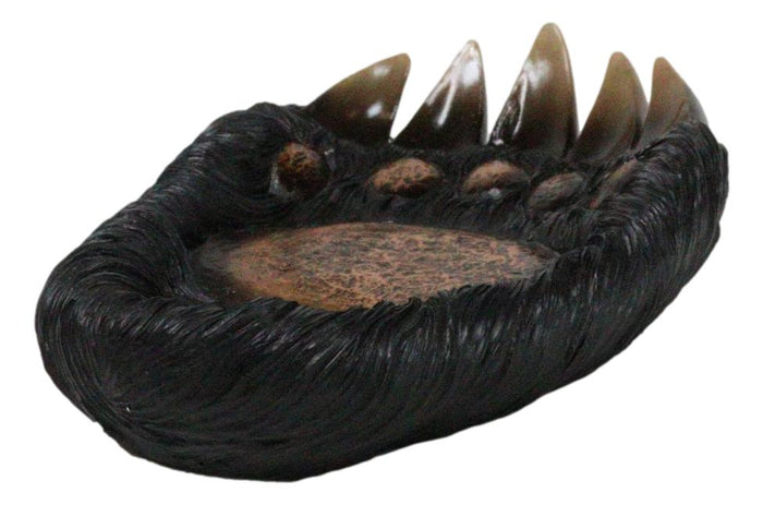 Ebros Gift Rustic Western Long Claws Bear Paw Jewelry Trinket Keys Tray Dish Plate Figurine