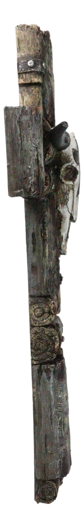 Ebros Gift Rustic Western Longhorn Cow Skull On Faux Wood Barnyard Planks Wall Cross