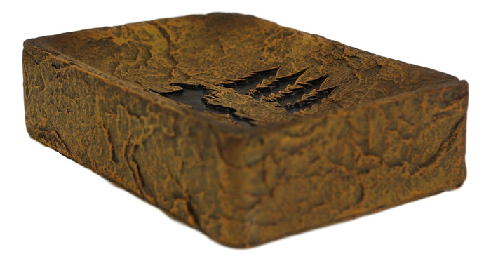 Ebros Gift Rustic Western Mustang Horse Pine Trees Silhouette Bar Soap Dish Holder Figurine