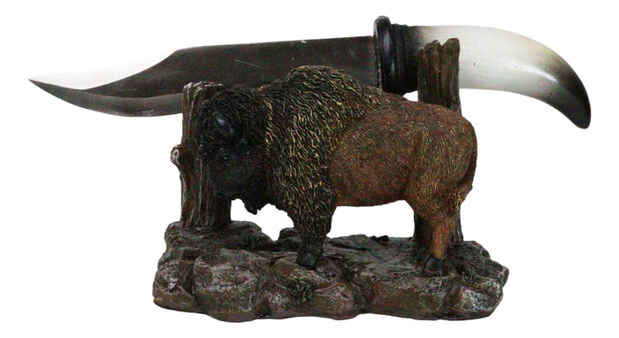 ebros gift Rustic Western Native Bison Buffalo Stainless Steel Knife Letter Opener Set