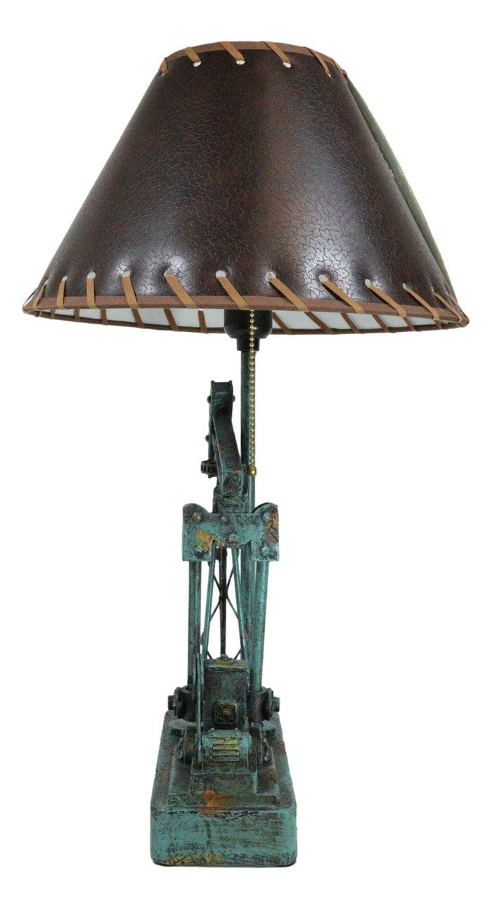 Ebros Gift Rustic Western Nodding Donkey Pumpjack Oil Derrick Rig Sculptural Table Lamp
