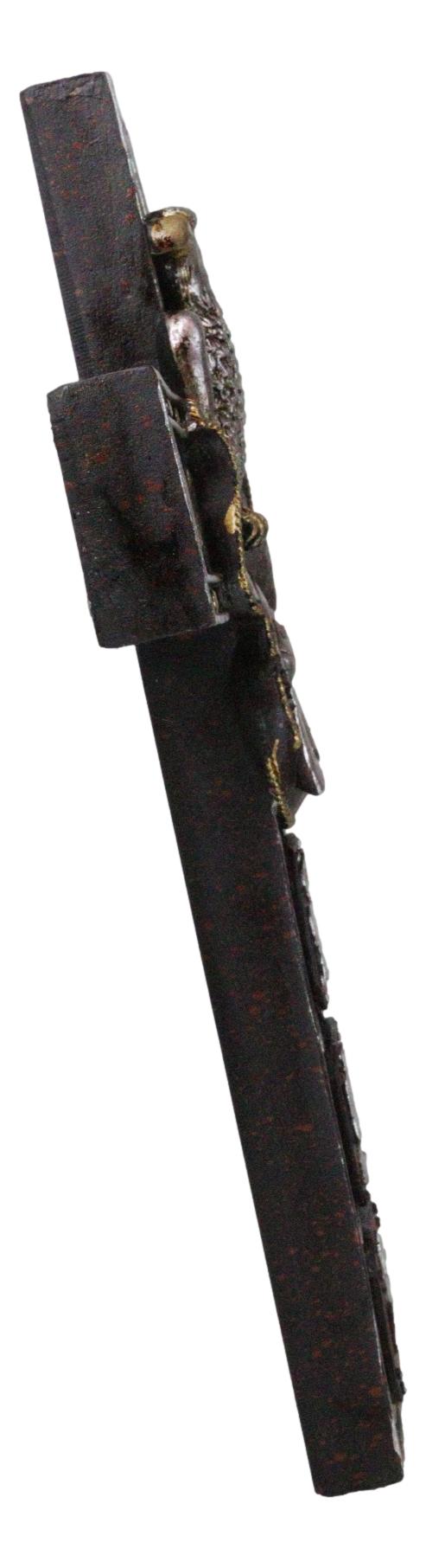 Ebros Gift Rustic Western Patriotic Cowboy Country Eagle Pistols Hat And Ropes Wall Cross