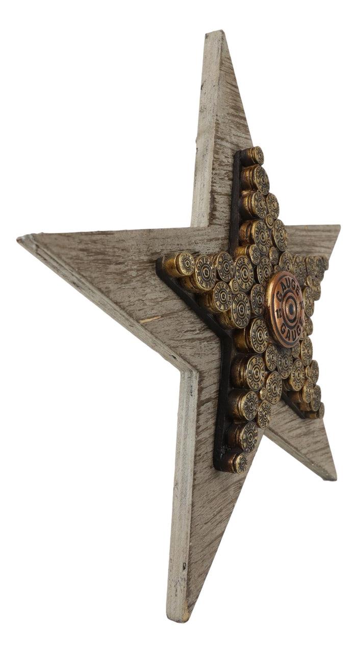 Ebros Gift Rustic Western Patriotic Lone Star 12 Gauge Shotgun Shells Casings Wall Decor