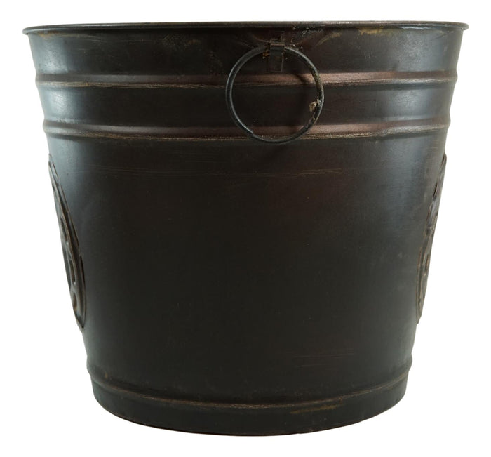 Ebros Gift Rustic Western Star With Lucky Horseshoe Old Fashioned Bucket Vase Or Waste Bin