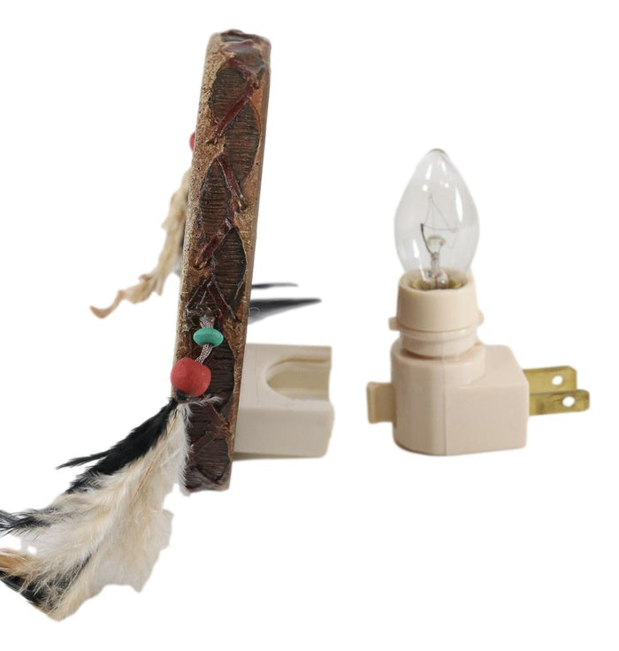 Ebros Gift Rustic Western Tribal Indian 2 Running Horses Dreamcatcher Plug In Night Light