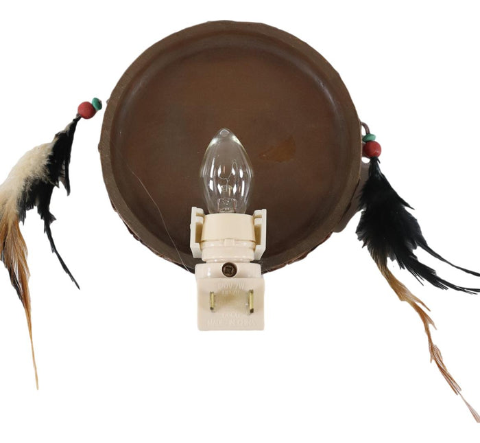 Ebros Gift Rustic Western Tribal Indian 2 Running Horses Dreamcatcher Plug In Night Light